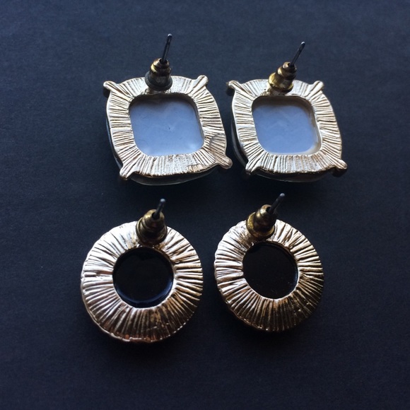 Set of 2 Earring Statement Studs - Picture 2 of 4