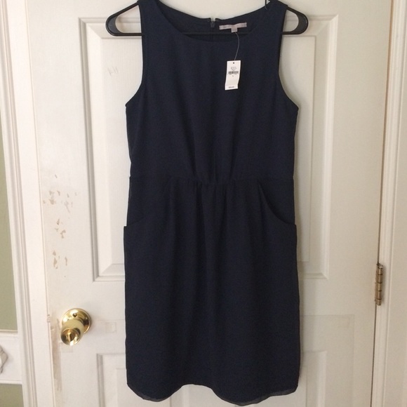 Navy shift dress