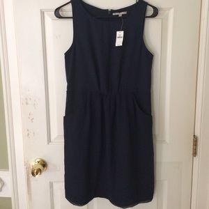 Navy shift dress