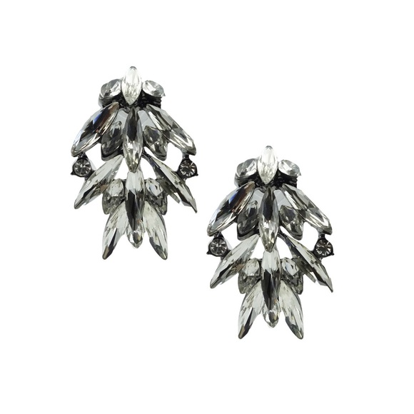 Crystal Cluster Earrings - Picture 2 of 2