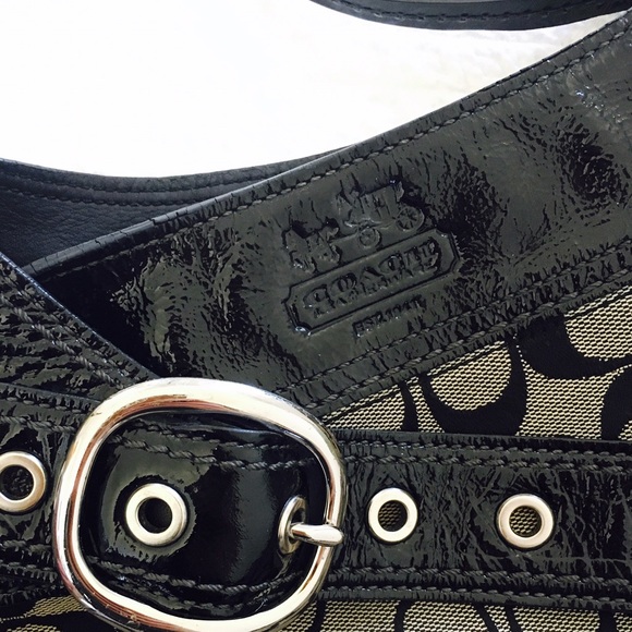 Black leather Coach shoulder bag - Picture 3 of 4