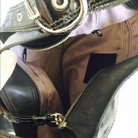 Black leather Coach shoulder bag - Picture 4 of 4