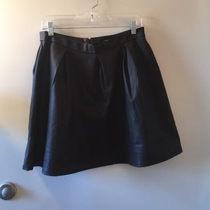 faux leather skirt