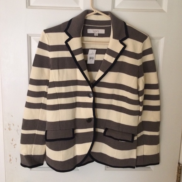 Striped cotton-knit sweater