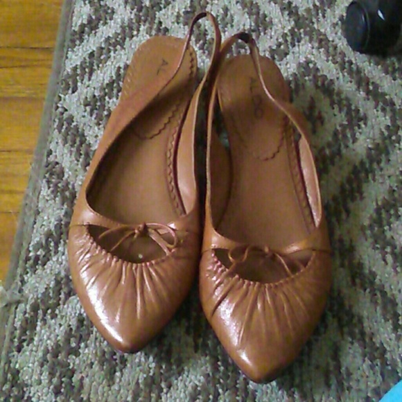 Leather short heel