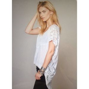 Free People Hi-Lo Lace Top