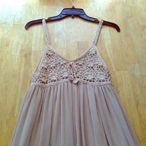 Crocheted-top Babydoll Dress