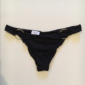 Beach Bunny Solid Black Skimpy Bottoms