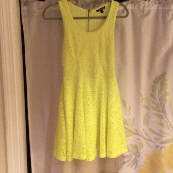 Neon yellow fit and flare