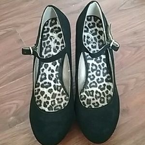 Mary Jane wedge heels