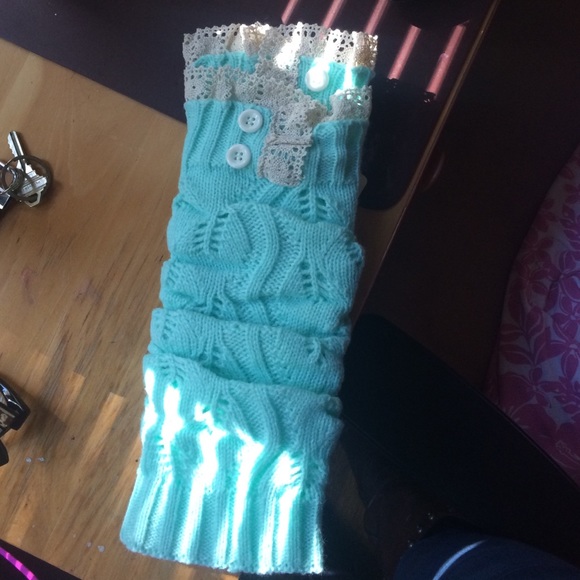 New teal boot warmers!