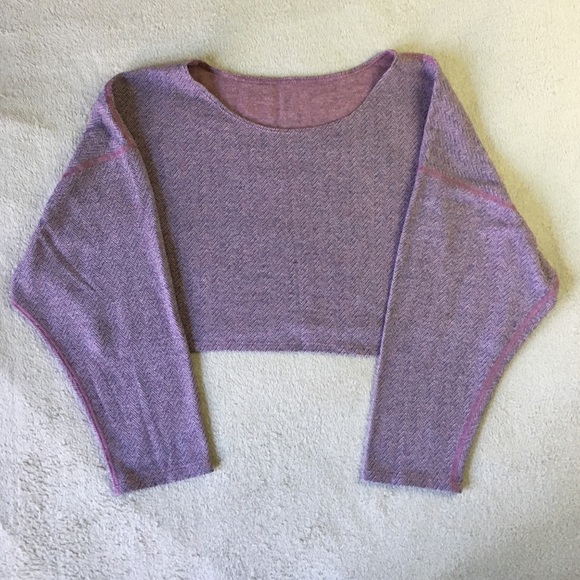 American Apparel Herringbone Cropped Sweater