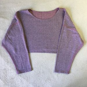 American Apparel Herringbone Cropped Sweater
