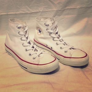 White Converse All Star Chuck Taylor High Tops