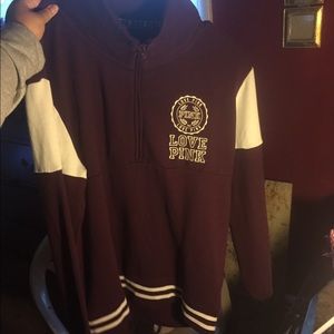 VS pink low-high 1/4 zip up!