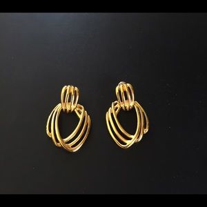 Gold post earrings