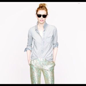 JCREW CHAMBRAY POPOVER