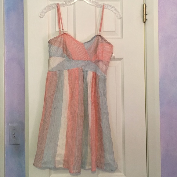 Free people orange striped dress