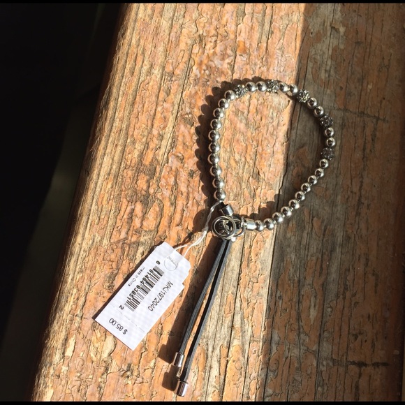SOLD NWT MK Silver and Black Sparkly Bracelet - Picture 2 of 4