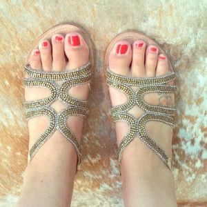 Jasper and jeera embellished sandal