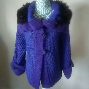 Knit sweater jacket