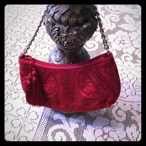 Banana Republic small zipper bag with tassels