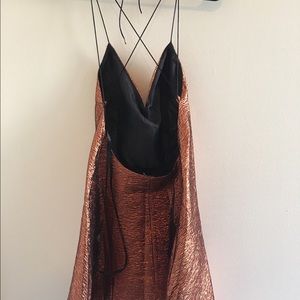 Bronze mini dress