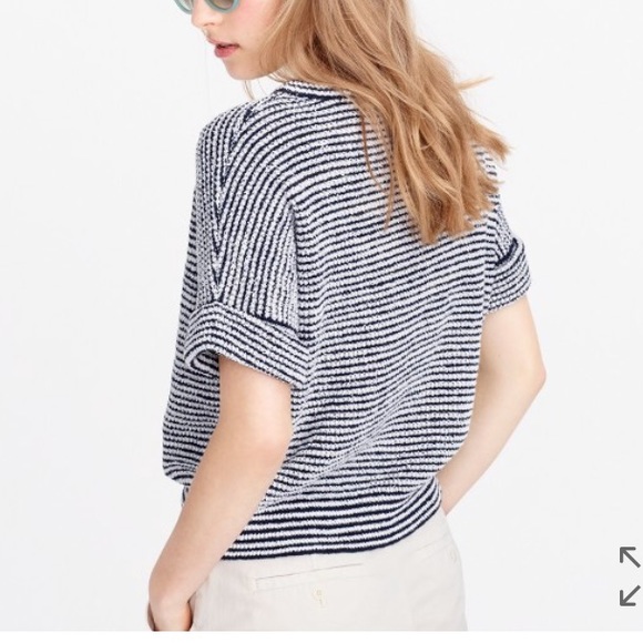 J.Crew Sz M Striped Popover Sweater EUC! - Picture 2 of 4