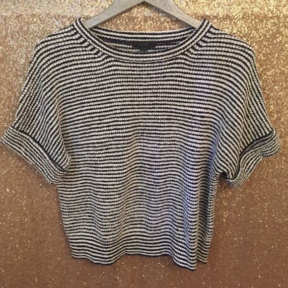 J.Crew Sz M Striped Popover Sweater EUC! - Picture 3 of 4