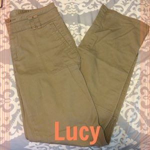 Tan "lucy" convertible leg pants