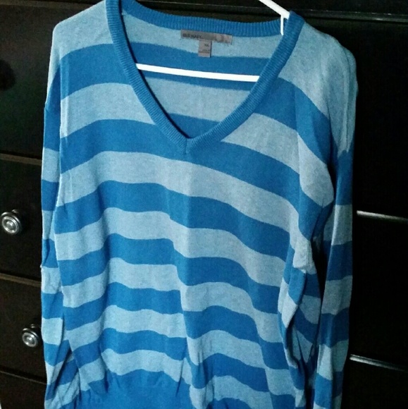 Mens blue stripe sweater