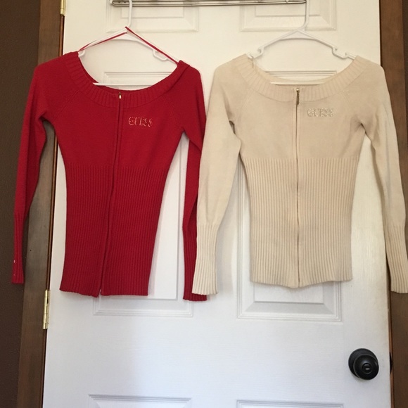 Guess Sweaters - BEDAZZELED GUESS SWEATER TOPS