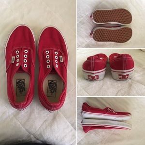 Red vans 👟