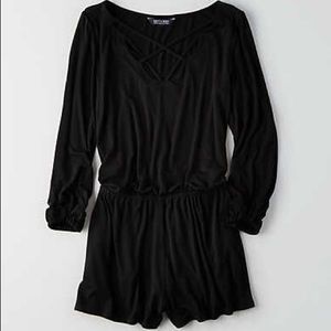 American Eagle Cross Front Romper
