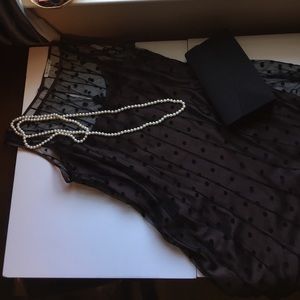 Two-piece cocktail dress.