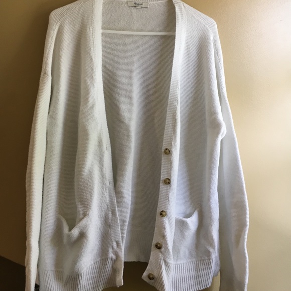 White Madewell Textured Cardigan