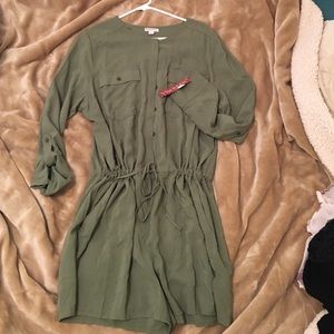 Olive green romper