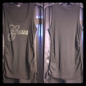 GUESS -Los Angeles Black Bling Racerback Tank NWOT