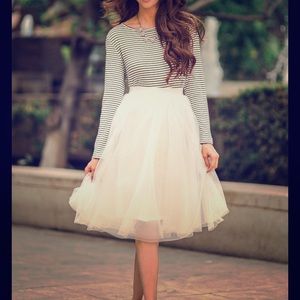 White tulle skirt