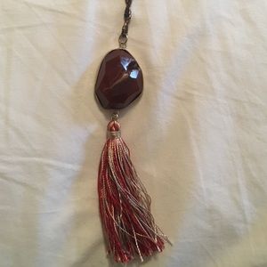Banana republic stone tassel necklace