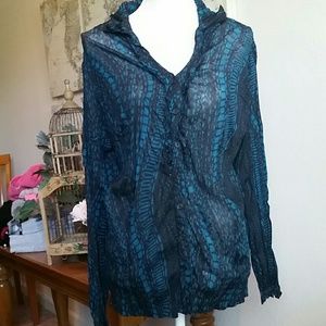 Lane Bryant long sleeve popover blouse Lane Bryant long sleeve popover blouse