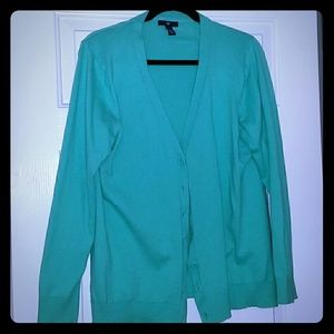 Seafoam green cardigan from GAP