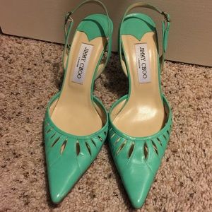 Jimmy Choo Mint Colored Sling Back Pumps 👠👠