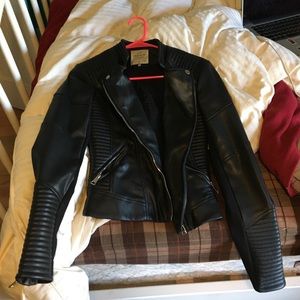 zara leather jacket