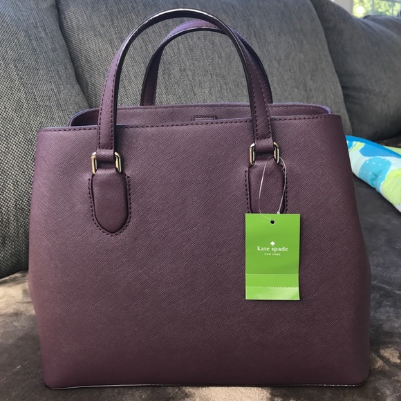 Kate Spade Evangelie Satchel in Mulledwine - Picture 2 of 4