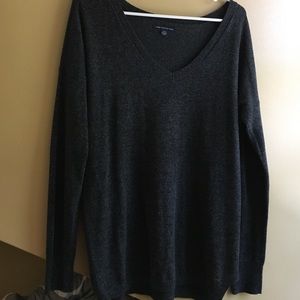 Grey V Neck American Eagle Sweater