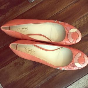 Coach pink flats