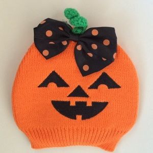 Baby Girl Pumpkin Hat