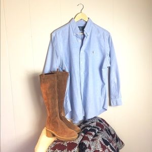 Comfy oversized RL Polo Chambray button up