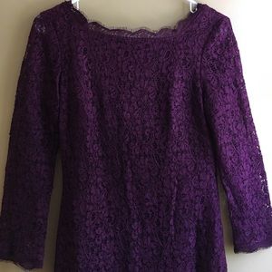 Maroon Lace A Line Fall Formal Dress